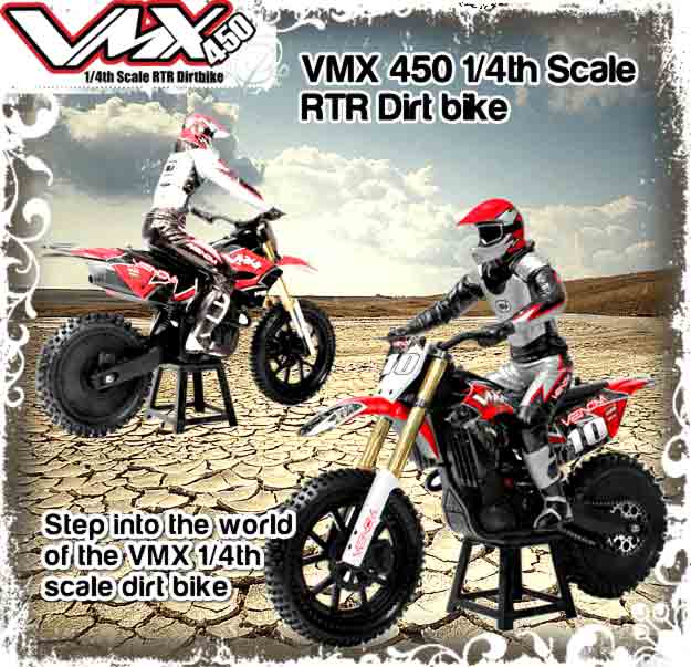 VENOM VMX 450 1/4 SCALE RTR DIRTBIKE - Green, 0397